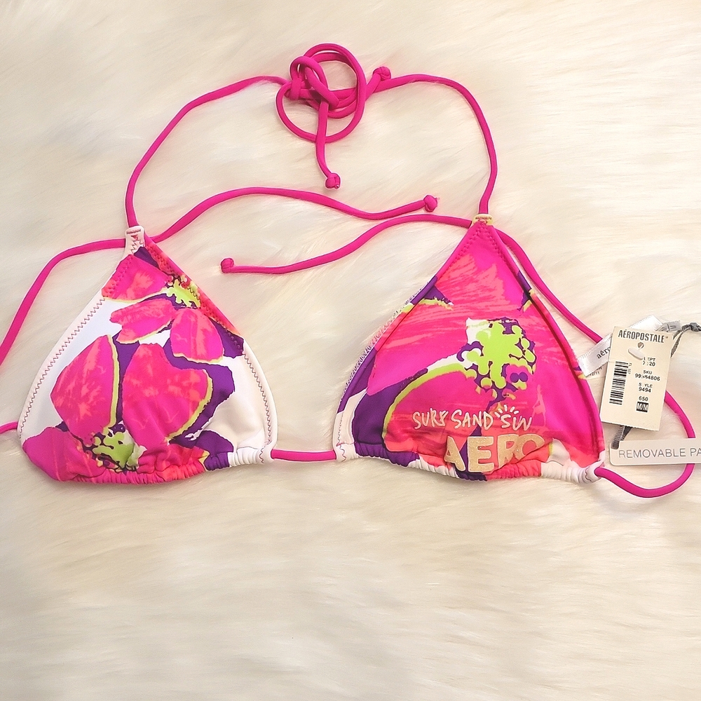 NWT Aeropostale Flower 🌺 Vintage Bikini Top